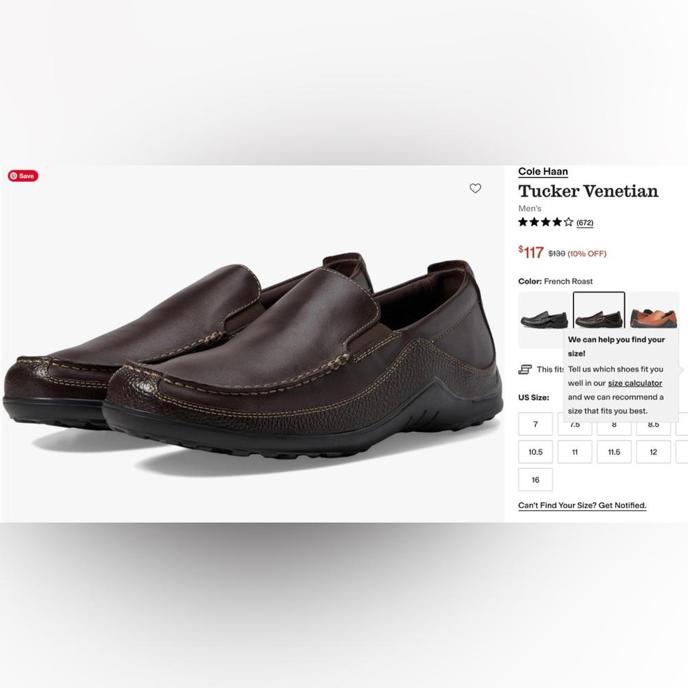 Cole Haan Men’s Brown Loafers